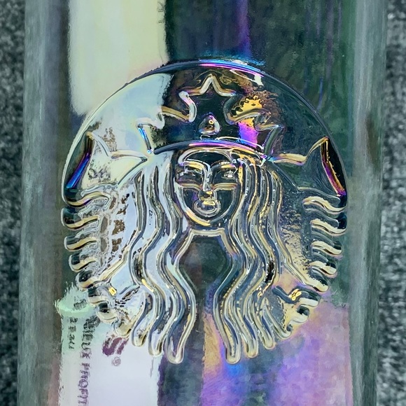 Starbucks Iridescent Rainbow Glass Water Bottle - Picture 4 of 6